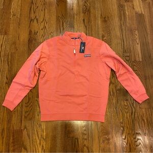 Vineyard Vines Quarter Zip Pullover Sweater in Peach Orange color Size Large NWT